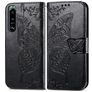 Mobigear Butterfly Sony Xperia 5 IV Hülle Klapphülle Geldbörse - Schwarz
