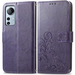Mobigear Clover Xiaomi 12 Lite Hülle Klapphülle Geldbörse - Lila