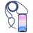 Mobigear Lanyard iPhone 11 Flexibles TPU Handykette - Transparent / Blau