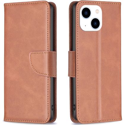 Mobigear Excellent iPhone 15 Hülle Klapphülle Geldbörse - Braun