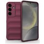 Mobigear Bumpy Samsung Galaxy S25 Hülle Flexibles TPU Backcover - Rot