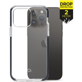 Mobilize Shatterproof iPhone 14 Pro Max Hülle Hardcase Backcover Stoßfest - Transparent / Schwarz