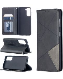 Mobigear Rhombus Slim Samsung Galaxy S21 Hülle Klapphülle - Schwarz