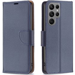 Mobigear Excellent Samsung Galaxy S23 Ultra Hülle Klapphülle Geldbörse - Blau
