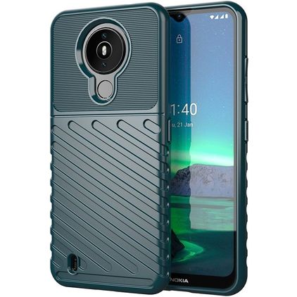 Mobigear Groove Nokia 1.4 Hülle Flexibles TPU Backcover - Grün