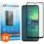 Mobigear Premium Motorola Moto G8 Plus Panzerglas Gehärtetes Glas Displayschutz - Hüllenfreundlich - Schwarz (3er Pack)