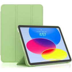 Mobigear Tri-Fold Gel iPad 10 (2022) Hülle TPU,Kunstleder Klapphülle - Grün