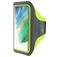 Mobiparts Comfort Fit Handyhalterung Joggen Samsung Galaxy S21 FE Sporthülle Neopren Sportarmband - Neon Green