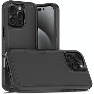 Mobigear Heavy Armor iPhone 16 Pro Max Hülle Hardcase Backcover Stoßfest - Schwarz