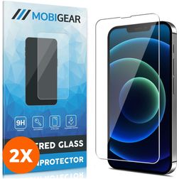 Mobigear iPhone 13 Panzerglas Gehärtetes Glas Displayschutz - Hüllenfreundlich (2er Pack)