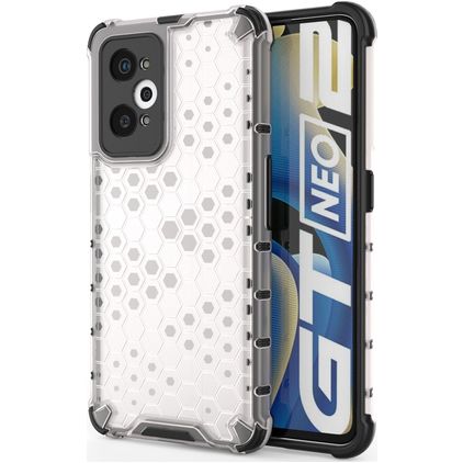 Mobigear Honeycomb Realme GT2 Hülle Hardcase Backcover Stoßfest - Weiß