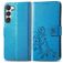 Mobigear Clover Samsung Galaxy A14 Hülle Klapphülle Geldbörse - Blau