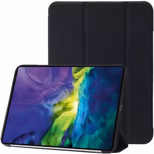 Mobigear Tri-Fold Gel iPad 11 (2025) Hülle TPU,Kunstleder Klapphülle - Schwarz