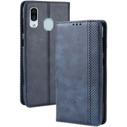 Mobigear Sensation Samsung Galaxy A20e Hülle Klapphülle Geldbörse - Blau