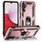 Mobigear Armor Ring Samsung Galaxy A14 Hardcase Backcover Shockproof mit Ringhalter - Roségold