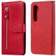 Mobigear Zipper Xiaomi Mi Note 10 Lite Hülle Klapphülle Geldbörse - Rot