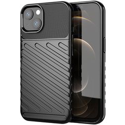 Mobigear Groove iPhone 13 Mini Hülle Flexibles TPU Backcover - Schwarz