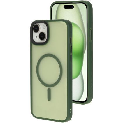 Mobiparts Hardcover iPhone 15 Plus MagSafe Hülle Hardcase Backcover - Satin Green