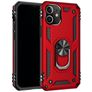 Mobigear Armor Ring iPhone 12 Hülle Hardcase Backcover Stoßfest mit Ringhalter - Rot