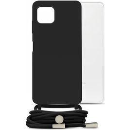 Mobilize Lanyard Gelly Samsung Galaxy A22 5G Flexibles TPU Handykette - Schwarz