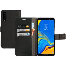 Mobiparts Saffiano Wallet Samsung Galaxy A7 (2018) Hülle Klapphülle Geldbörse - Schwarz