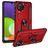 Mobigear Armor Ring Samsung Galaxy A22 4G Hülle Hardcase Backcover Stoßfest mit Ringhalter - Rot