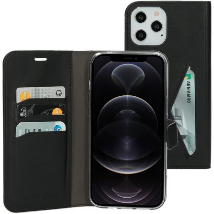 Mobiparts Classic Wallet iPhone 12 Pro Max Hülle Klapphülle Geldbörse - Schwarz