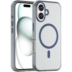 Mobigear Shockproof iPhone 16 Plus MagSafe Hülle Flexibles TPU Backcover - Dunkelblau