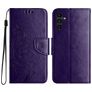 Mobigear Flowers Samsung Galaxy A56 Hülle Klapphülle Geldbörse - Lila