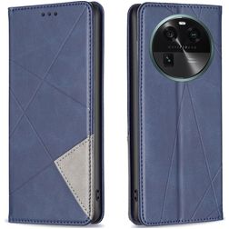 Mobigear Rhombus Slim OPPO Find X6 Hülle Klapphülle - Blau