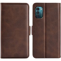 Mobigear Slim Magnet Nokia G11 Hülle Klapphülle Geldbörse - Braun