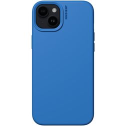 Nudient Base iPhone 15 Plus Silikon Backcover - Vibrant Blue