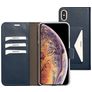 Mobiparts Classic Wallet iPhone XS Max Hülle Klapphülle Geldbörse - Blau