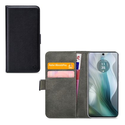 Mobilize Classic Gelly Wallet Motorola Moto E14 Hülle Klapphülle Geldbörse - Schwarz