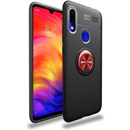 Mobigear Armor Ring Xiaomi Redmi 7 Hülle Hardcase Backcover Stoßfest mit Ringhalter - Schwarz