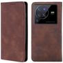 Mobigear Retro Slim Vivo X80 Pro Hülle Klapphülle Geldbörse - Braun