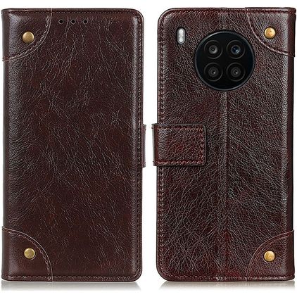 Mobigear Ranch HONOR 50 Lite Hülle Klapphülle Geldbörse - Braun