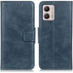 Mobigear Classy Motorola Moto G53 5G Hülle Klapphülle Geldbörse - Blau