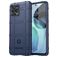 Mobigear Rugged Shield Motorola Moto G72 Hülle Flexibles TPU Backcover Stoßfest - Blau