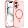 Mobigear Shockproof iPhone 16 MagSafe Hülle Flexibles TPU Backcover - Rot