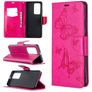 Mobigear Butterfly Huawei P40 Pro Hülle Klapphülle Geldbörse - Magenta