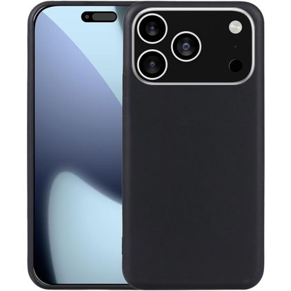 Mobigear Basics iPhone 17 Pro Max Hülle Flexibles TPU Backcover - Schwarz