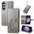 Mobigear Clover Samsung Galaxy S23 FE Hülle Klapphülle Geldbörse - Grau