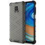 Mobigear Honeycomb Xiaomi Redmi Note 9 Pro Hülle Hardcase Backcover Stoßfest - Grau
