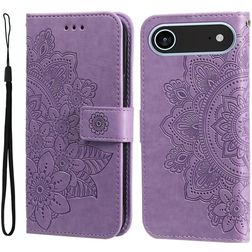 Mobigear Flowers iPhone Air Hülle Klapphülle Geldbörse - Lila