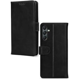 Mobilize Wallet Samsung Galaxy A24 Hülle Echtes Leder Klapphülle Geldbörse - Schwarz