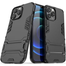 Mobigear Armor Stand iPhone 13 Pro Max Hülle Hardcase Backcover Stoßfest mit Ständer - Schwarz