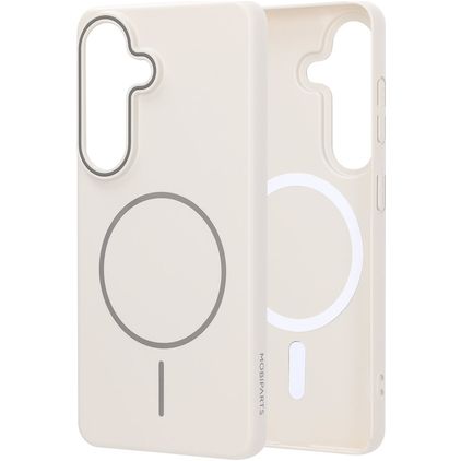 Mobiparts Slim Line Samsung Galaxy S26 MagSafe Hülle Hardcase Backcover - Off White