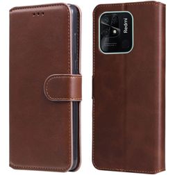 Mobigear Wallet Xiaomi Redmi 10C Hülle Klapphülle Geldbörse - Braun