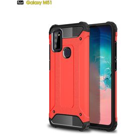 Mobigear Outdoor Samsung Galaxy M51 Hülle Hardcase Backcover Stoßfest - Rot